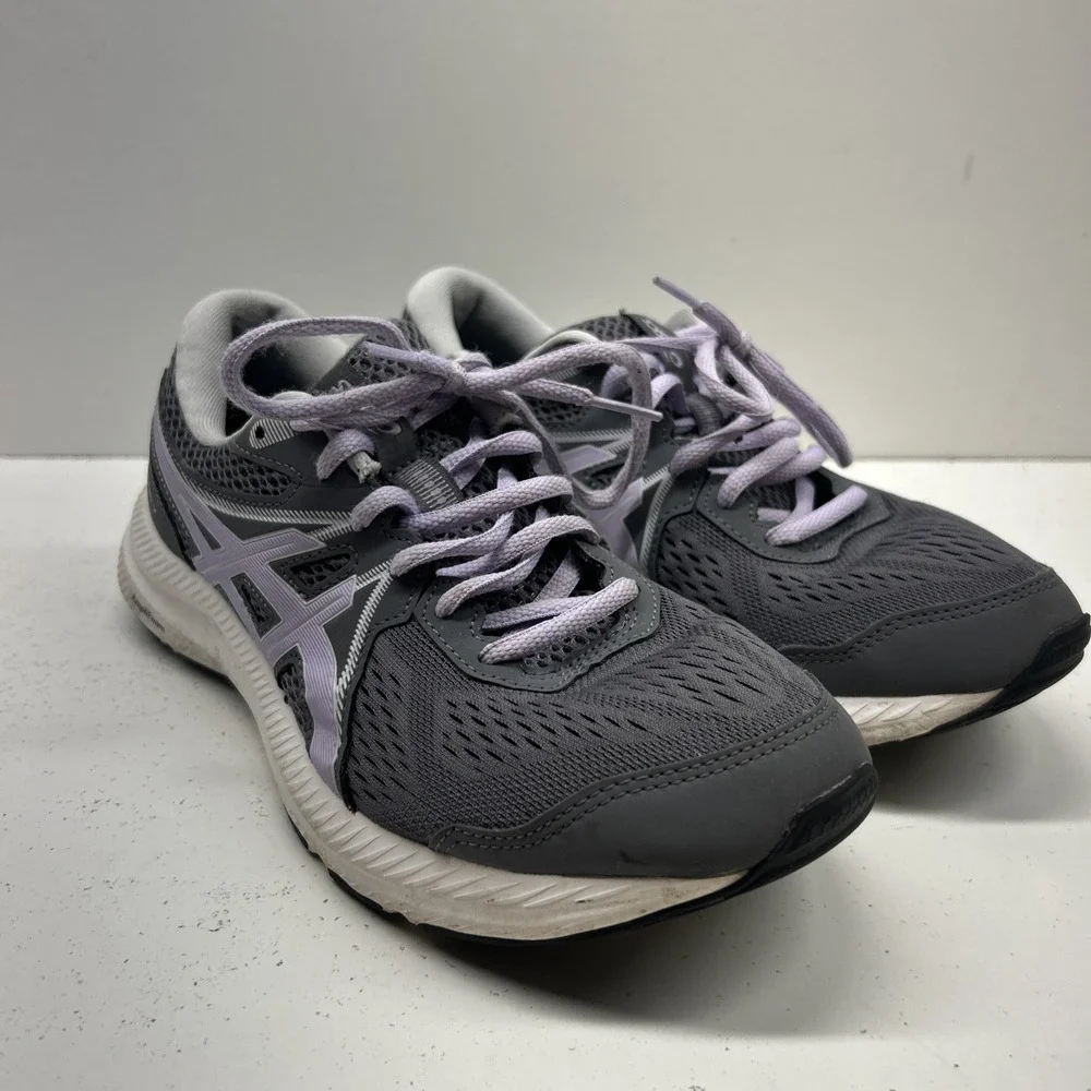 ASICS Gel-Contend 7 Women's Running Shoes Gray Purple Athletic Sneakers Size 8